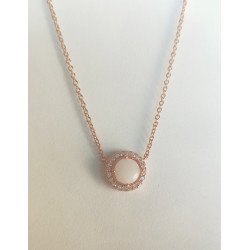 Halo Breastmilk Necklace DIY Kit, 925 sterling silver, rose gold