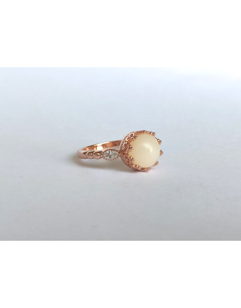 Crown Breastmilk Ring DIY Kit, 925 sterling silver, rose gold plated