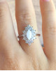 Marquise Vintage Style Breastmilk Ring DIY Kit, 925 sterling silver with CZ stones