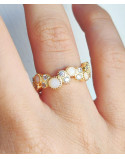 Love Bubbles Breastmilk Ring Band DIY Kit, 925 sterling silver, yellow gold plated