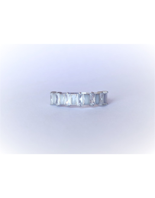 Baguette Breastmilk Ring Band DIY Kit, 925 sterling silver