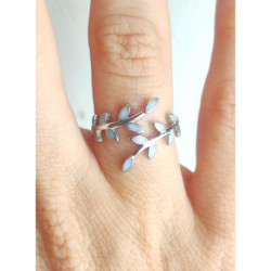 Leaf Breastmilk Ring DIY Kit, 925 sterling silver, yellow gold plated