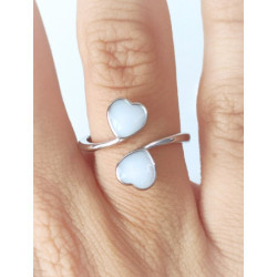 Double Hearts Breastmilk Ring DIY Kit, 925 sterling silver