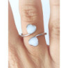 Double Hearts Breastmilk Ring DIY Kit, 925 sterling silver