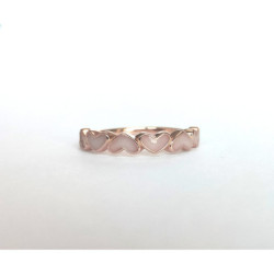 Breastmilk Hearts Ring Band DIY Kit, 925 sterling silver, rose gold plated