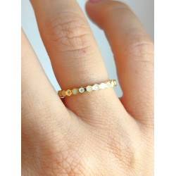 Honeycomb Breastmilk Ring Band DIY Kit, yellow gold plated